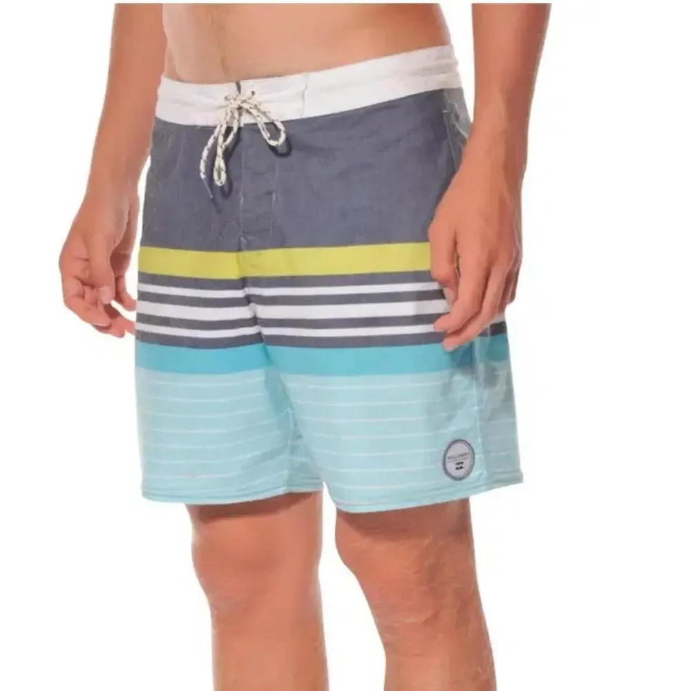 Billabong Mens Spinner Board Shorts‎ 32 Waist Army Blue Beach Surf Vacation Boho